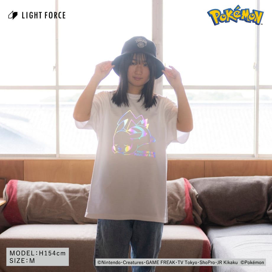 【ポケットモンスター】リフレクターTシャツ ピカチュウ／ホワイト／130