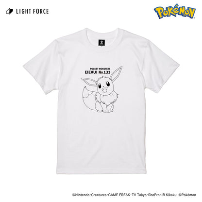 【ポケットモンスター】リフレクターTシャツ イーブイ／ホワイト／110
