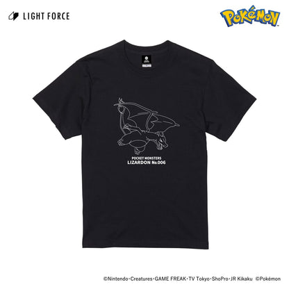 【ポケットモンスター】リフレクターTシャツ リザードン／ブラック／M