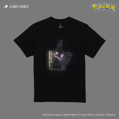 【ポケットモンスター】リフレクターTシャツ ミミッキュ／ブラック／M