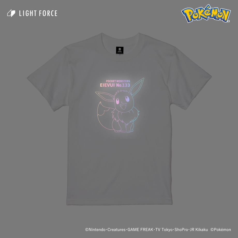 【ポケットモンスター】リフレクターTシャツ イーブイ／ホワイト／110
