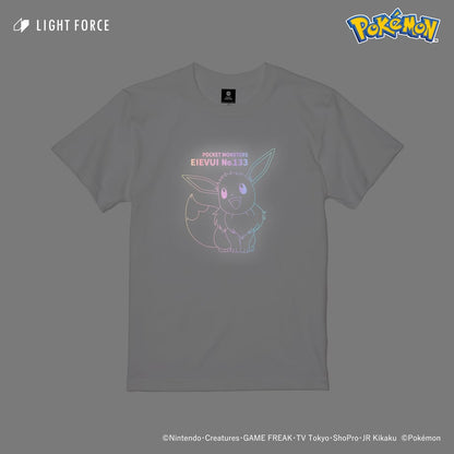 【ポケットモンスター】リフレクターTシャツ イーブイ／ホワイト／110