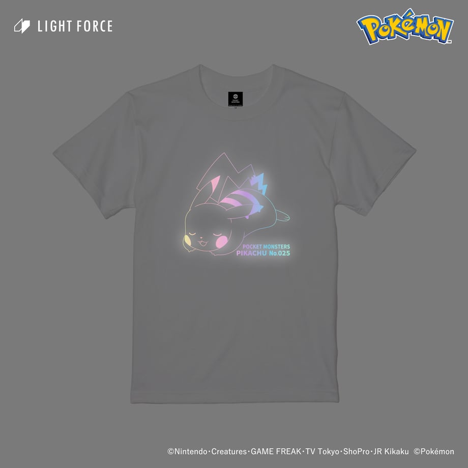 【ポケットモンスター】リフレクターTシャツ ピカチュウ／ホワイト／130