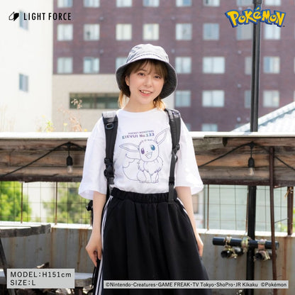 【ポケットモンスター】リフレクターTシャツ イーブイ／ホワイト／110