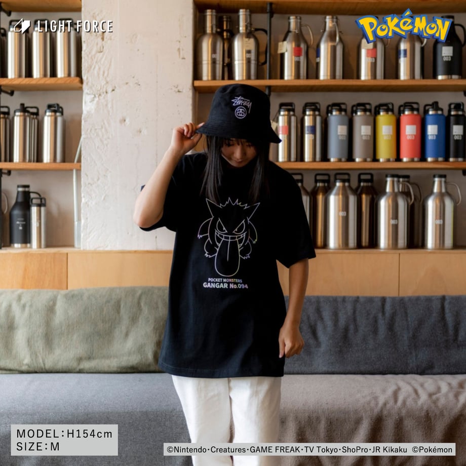 【ポケットモンスター】リフレクターTシャツ ゲンガー／ブラック／110
