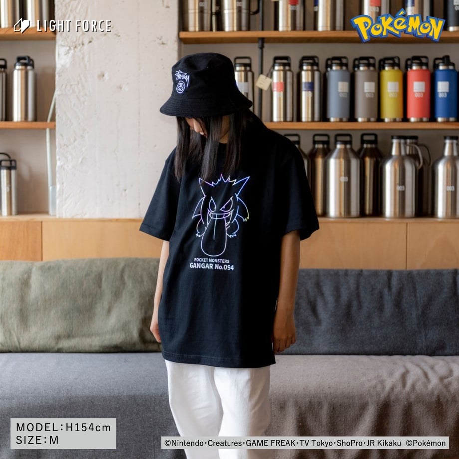 【ポケットモンスター】リフレクターTシャツ ゲンガー／ブラック／110