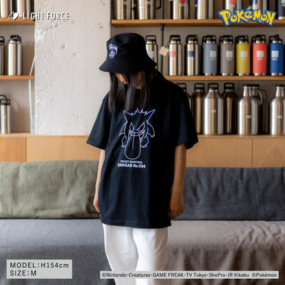 【ポケットモンスター】リフレクターTシャツ ゲンガー／ブラック／110