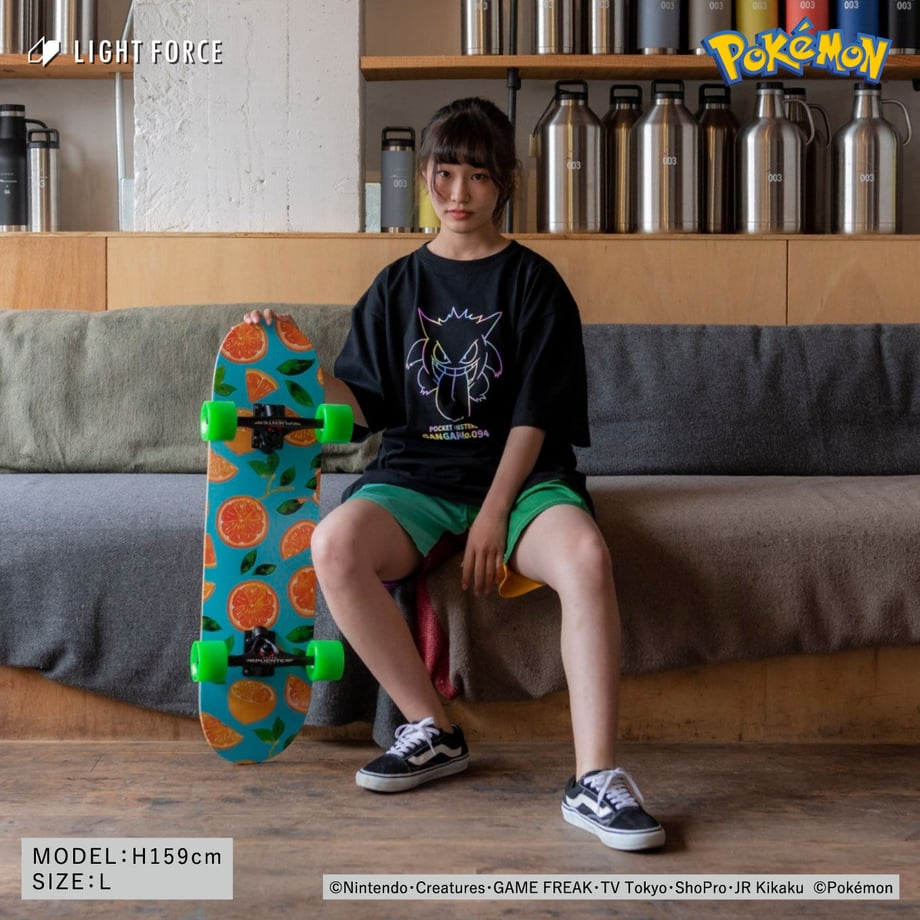 【ポケットモンスター】リフレクターTシャツ ゲンガー／ブラック／110