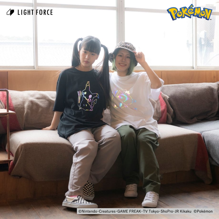 【ポケットモンスター】リフレクターTシャツ ミミッキュ／ブラック／M