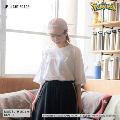 【ポケットモンスター】リフレクターTシャツ イーブイ／ホワイト／110