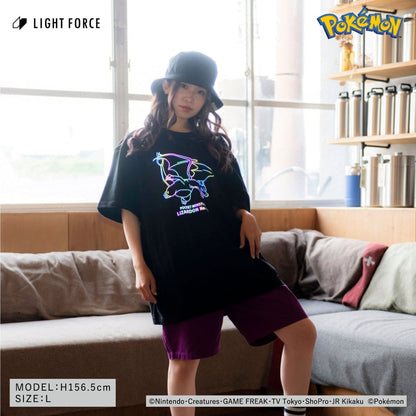 【ポケットモンスター】リフレクターTシャツ リザードン／ブラック／M