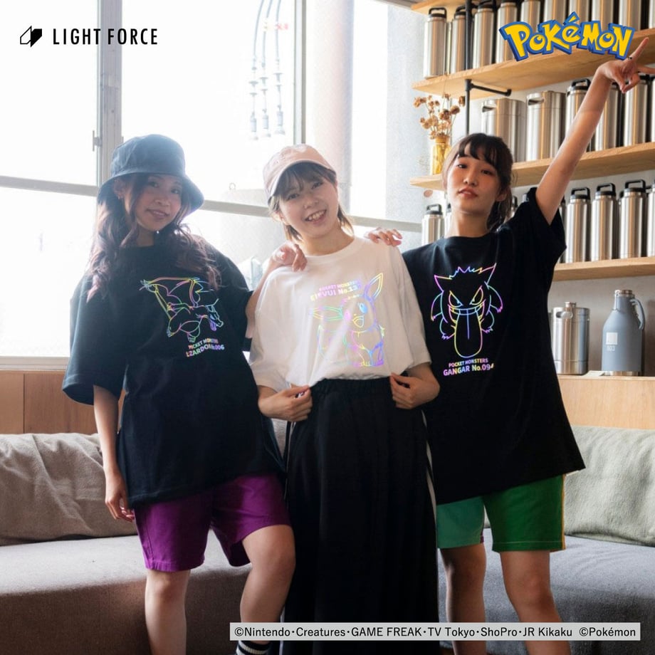 【ポケットモンスター】リフレクターTシャツ イーブイ／ホワイト／110