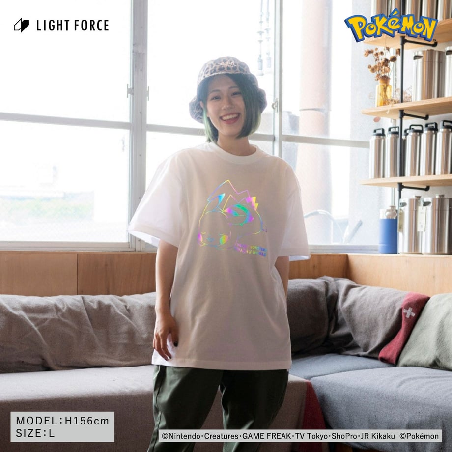 【ポケットモンスター】リフレクターTシャツ ピカチュウ／ホワイト／130