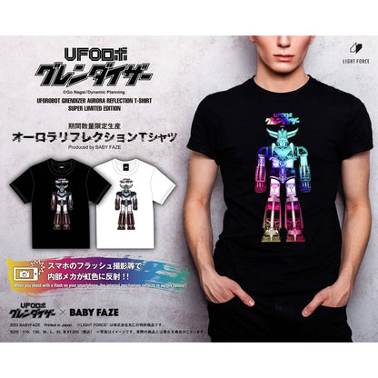 【UFOロボ グレンダイザー】オーロラリフレクションTシャツ／Black／M