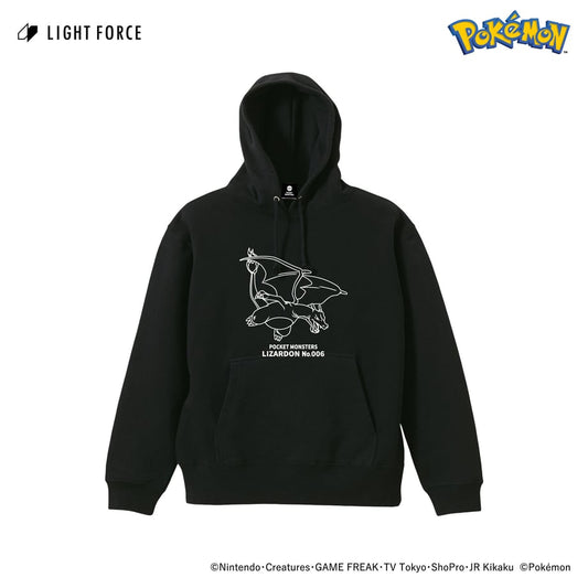 【ポケットモンスター】リフレクターパーカー リザードン／ブラック／XL