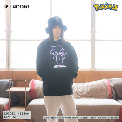 【ポケットモンスター】リフレクターパーカー ゲンガー／ブラック／M