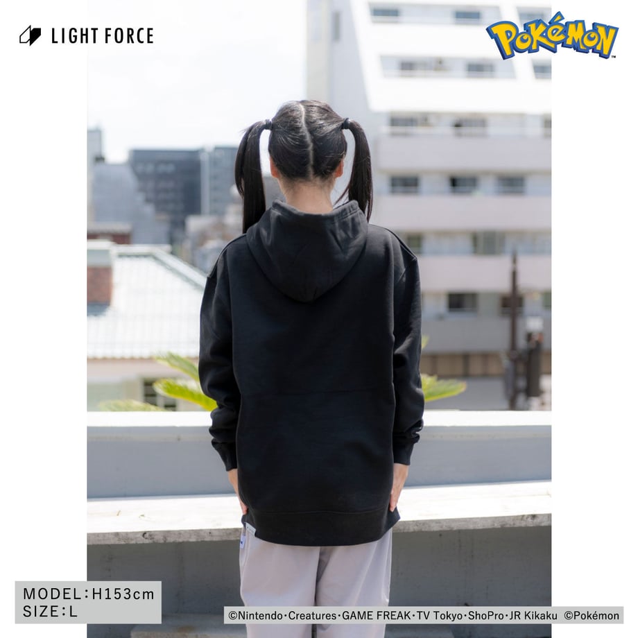【ポケットモンスター】リフレクターパーカー ミミッキュ／ブラック／110