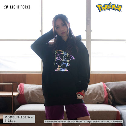 【ポケットモンスター】リフレクターパーカー リザードン／ブラック／M