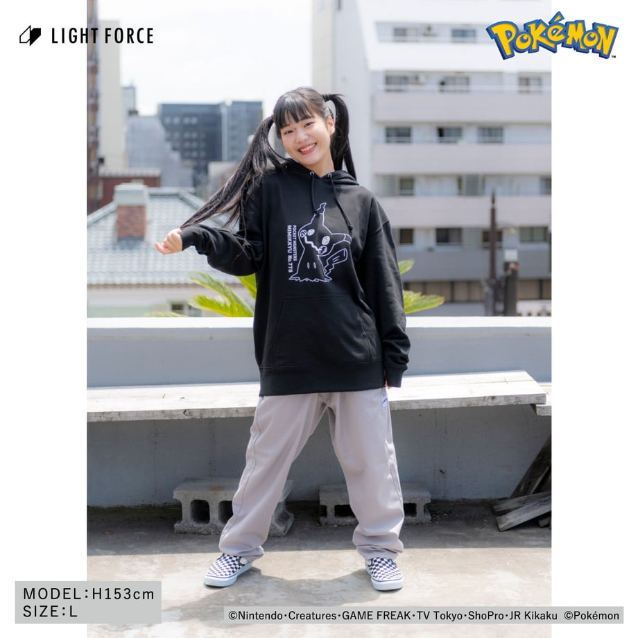 【ポケットモンスター】リフレクターパーカー ミミッキュ／ブラック／110
